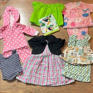 Lot of handmade doll clothes - fits 18” doll